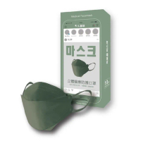 【久富餘】雙鋼印4D韓版4層立體醫療口罩4盒-(綠光抹茶10片/盒)