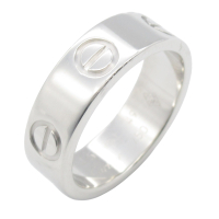 【二手名牌BRAND OFF】CARTIER 卡地亞 18K白金 LOVE 戒指 #49