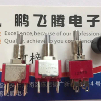 1PCS Taiwan Dailywell Q27 7MD7P1B11M1QES Miniature Dual 6-pin Metal Button Reset Switch 3A Normally Open