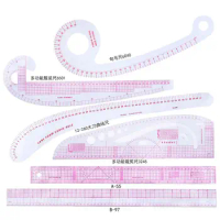 6pcs Sewing French Curve Ruler Measure Dressmaking Tailor Drawing Template Craft B03E
