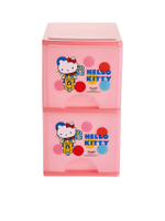 กล่องลิ้นชัก 2 ชั้น Hello Kitty Pop B 18x26.5x33 ซม. สีชมพู