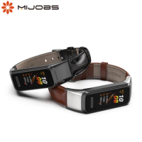 Compatible for Huawei Band 4/Honor 5i Strap Bracelet Genuine Leather Texture Replacement Wrist Belt for Huawei Smart Wristband
