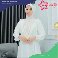 [P R O M O] TERMURAH DRES GAMIS CRINKEL AIRFLLOW MIX BURKAT KOMBINASI RENDA Termurah Bekualitas L Pu