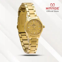 Mirage Jam Tangan Wanita Analog 8907 L Gold Original Stainless Plat Hitam
