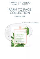 FOREO FOREO UFO Activated Green Tea Mask (Box of 6 sachets), Antioxidants Packed, Refreshing & Purif