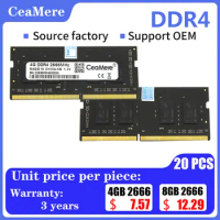 CeaMere DDR4 20 PCS notebook general memoriam memory 4g, 8g, 16g, 32g,2400Mhz, 2666Mhz, 3200Mhz,288pin RAM memory card wholesale