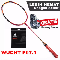 Adidas Badminton Paket Raket Badminton Adidas stilistin W1.1 Power Pink dan Senar Adidas wucht P67.1