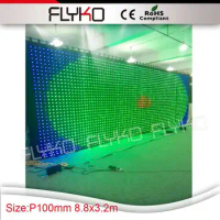 Free shipping P100 curtain led display new production in China led curtain rental display