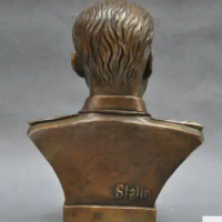 H 15CM Elaborate Russian Leader Joseph Stalin Bust head statue decoration brass factory outlets sculpture Copper Brass crafts