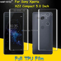 Front / Back Full Coverage Clear Soft TPU Film Screen Protector For Sony Xperia XZ2 Compact H8314 H8324 5.0" (Not Glass)