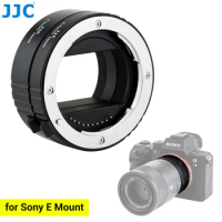 JJC 10mm &amp; 16mm Automatic Extension Tube Auto Focus Adapter Ring Fits Macro Photography For Sony ZV-E1 FX30 A7 IV E Mount Camera