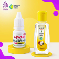 Ajwad Minyak Kayu Putih Herbal Plus 7in1 dan Minyak Telon Rinjani Aroma Natural 50ml - Paket Hemat M