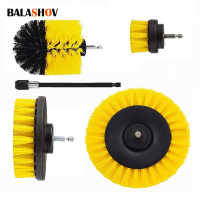 22 /3PCs electric drill-brush kit power scrubber brush for car bathroom surface tub furniture shower tile tires cleaning tool