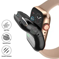 Cover for Apple Watch Case 44 45 41 40 42 38mm Accessories soft All-around TPU bumper Screen Protector iWatch Series se 3 6 7 8