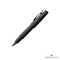 Faber-Castell E-MOTION 天然樹脂雕紋系列-菱格紋鋼筆-黑金剛