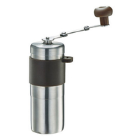 金時代書香咖啡 Tiamo 1209 攜帶型迷你不鏽鋼手搖磨豆機  咖啡色 HG6171BW