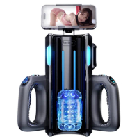 2024 Leten Thrusting-PRO Male Masturbation Cup 12cm Telescopic Vibrator Automatic Sex Machine Vagina Anal Sex Toys For Men Adult
