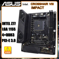 X570 Motherboard ASUS ROG CROSSHAIR VIII IMPACT Socket AM4 2×DDR4 PCI-E 4.0 USB3.2 Mini-ITX support Ryzen 5 5600 2600 cpu