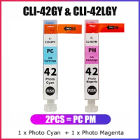 YC CLI-42PC CLI-42PM CLI-42 Photo Cyan and CLI-42 Photo Magenta for Canon Pro-100 For Canon Pro-100S Printer