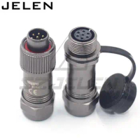 WEIPU ST12series 2 3 4 5 6 7 9pin metal waterproof connector plugs and sockets, IP68 waterproof male female connectors