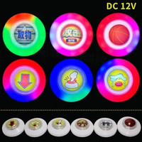 Colorful Push Button Arcade LED Button with 12V for Claw Crane Machine, Vending Machine, 76mm, RGB, New