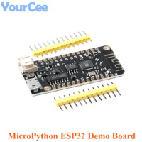 ESP32 MicroPython Development Demo Board Rev1 Wifi Wifiless Module 4MB Flash Micro USB Lithium Battery Interface