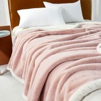 玉狐絨雙層毛毯冬季加厚保暖毯子法蘭絨蓋毯春秋午睡毯鋪床單加絨