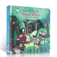 Usborne Peep Inside A Fairy Tale Snow princess White English flap Picture Books Baby Early education Childhood gift kids reading