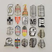Bike Head Badge Aluminum Decals Stickers For MTB BMX Folding Bicycle Front Frame Steam Cycling Accessories Emblem DIY