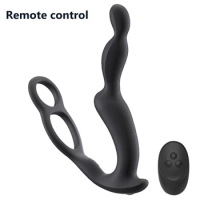 Prostate Massager Male Anal Plug Wireless Vibrator Wear Stimulate Massager Delay Ejaculation Penis Ring Sex Toy for Men Vibrator