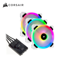 【CORSAIR 海盜船】LL120 RGB LED 白機殼風扇*3+控制器
