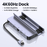 New UGREEN USB C Docking Station For Steam Deck To HDMI 4K60Hz RJ45 PD100W Dock For  ROG Ally Ninten
