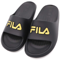 FILA KIDS 休閒 拖鞋 中大童 黑金 R9432 (2-S832X-009)