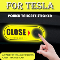 Suitable for Tesla electric tailgate sticker automatic opening, do not pull the warning reflective sticker