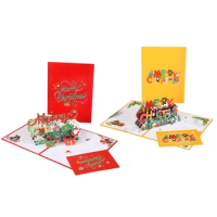 3D Christmas Cards Greetings Inside Christmas Cards Festive Holiday Gift