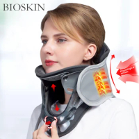 Bioskin Inflatable Cervical Vertebra Traction Neck Stretcher Support Brace Tension Relieves Neck Pain Soreness Theraputic Neck H