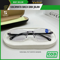 Kacamata Baca Dan Jalan 2 in 1 Lensa Double Fokus Pria Wanita Lensa Bluray Anti Radiasi Cahaya Biru