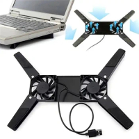 Rotatable USB Fan Cooling Pad 2 Fans Cooler Notebook Cooler Computer Laptop Stand USB Fan For 10-17" PC Laptop PC Computer