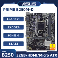 Asus PRIME B250M-D Motherboard LGA 1151 Intel B250 2×DDR4 32GB M.2 SATA III USB3.0 Micro ATX support Core i5-6500 i7-7700 cpu
