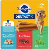 Pedigree Dentastix Treats for Dogs Variety Pack, 2.73 lb Pouch (3 Pack)