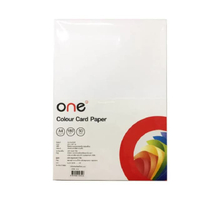กระดาษการ์ดสี A4 ONE คละสี (50 แผ่น/แพ็ค)