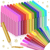 24 Pcs Glitter Glue Pens Bulk 12 Colors Rainbow Glue Stick for Crafts Teacher Appreciate Graduation 