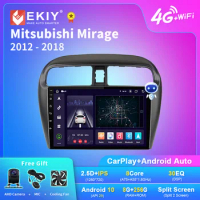 EKIY X7 1280*720 DSP Android 10 Car Radio For Mitsubishi Mirage 2012-2018 Stereo Multimedia Player GPS Navigation Carplay 2din