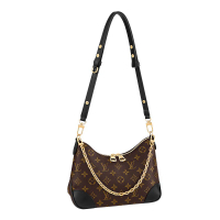 Louis Vuitton 路易威登LV女包女士BOULOGNE老花單肩鏈條黑牛角包-享樂