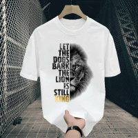 เสื้อยืดพิมพ์ลาย Lion King มาใหม่ คอกลม Unisex สไตล์ลำลอง อินเทรนด์
