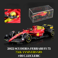 Bburago F1 2022รถรุ่นพร้อมตู้โชว์,75th Ferrari F175 Scale 1:43  Red Bull Racing  Formula 1ของเล่นขนาดเล็ก