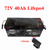 Rechargeable lifepo4 battery pack 72V 40Ah with BMS for energy storage system 4000W electric scooter motorcycle ebike+5A charger