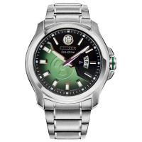 【CITIZEN 星辰】Citizen Eco-Drive 漫威英雄聯名款綠巨人時尚流行鋼帶腕錶-銀-AW1351-56W