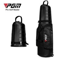 PGM Golf Aviation Bag Large Capacity Hard Case Waterproof Thickened Foldable Golf Travel Bag with Wheels Nylon