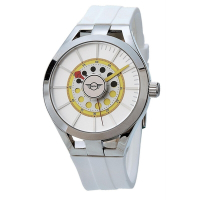 MINI Swiss Watches 石英錶 44mm 白底轉盤電話錶面 白色矽膠錶帶